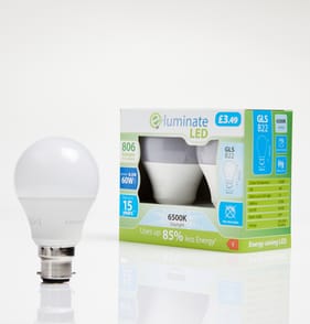 E-Luminate LED GLS B22 Daylight Light Bulb 2 Pack - 806 Lumens
