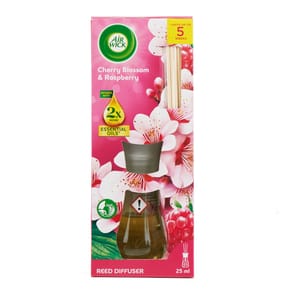 Air Wick Cherry Blossom & Raspberry Essential Oils Reeds Diffuser 25ml