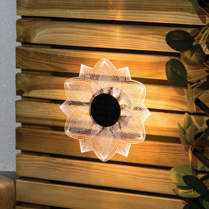Firefly Solar Light Co 2in1 Wall/Stake Flower Solar Light