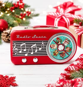 Santa Radio Biscuit Tin 200g