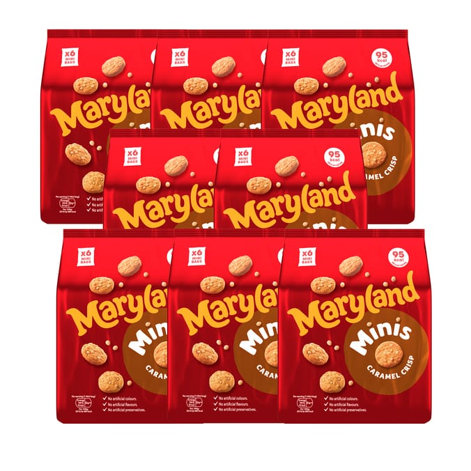 Maryland 6 Minis Caramel Crisp 118.8g x8