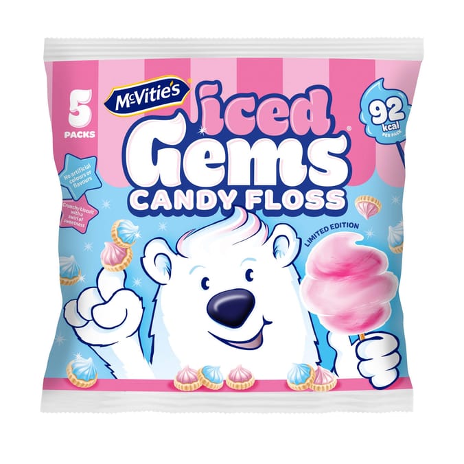 McVitie's Iced Gems Candy Floss Flavour 5 Pack