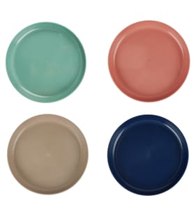 Summer Ribbed Side Plates 4 Pack - Multi-Colour
