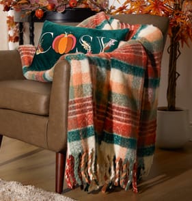 The Lifestyle Edit Harvest Faux Mohair Throw