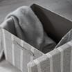 Home Collections Foldable Fabric Storage Box - Chevron Grey