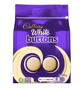 Cadbury White Chocolate Buttons Bag 100g