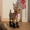 Prestige Battery Operated LED Light-Up Reindeer with Boots 75cm