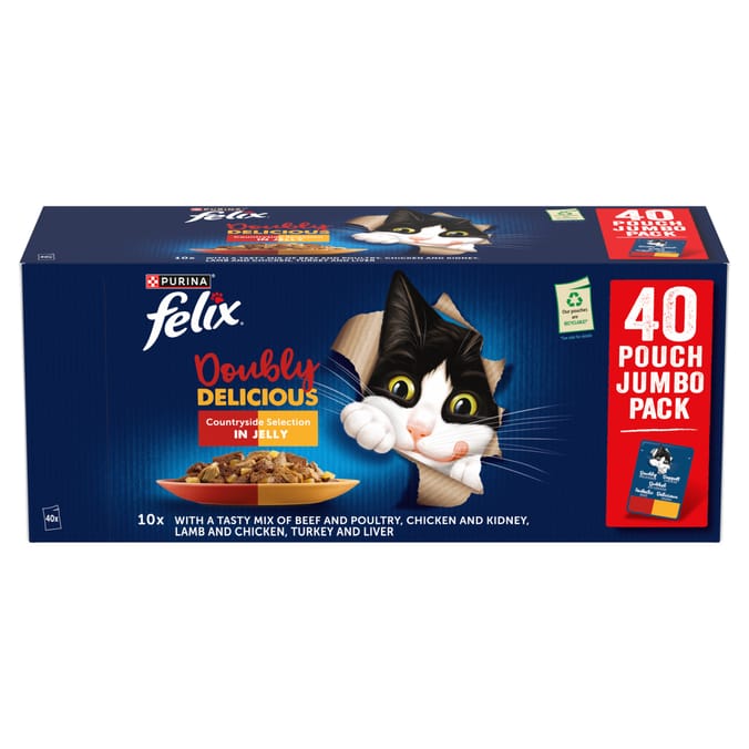Felix Doubly Delicious Countryside Selection in Jelly 40 x 85g