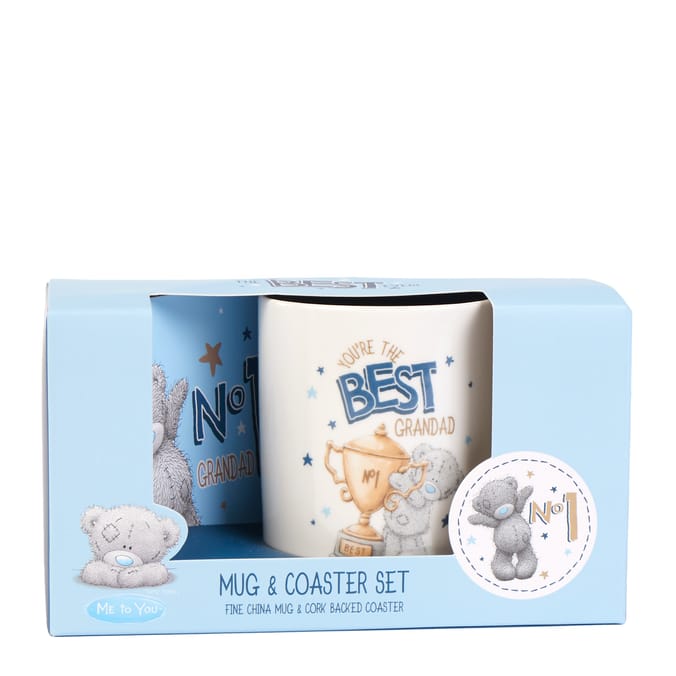 Me To You Mug & Coaster Set - World's Best Grandad