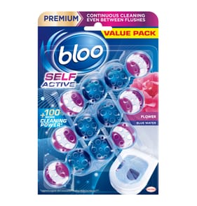 Bloo Self Active Toilet Rim Block 3 x 50g - Flowers