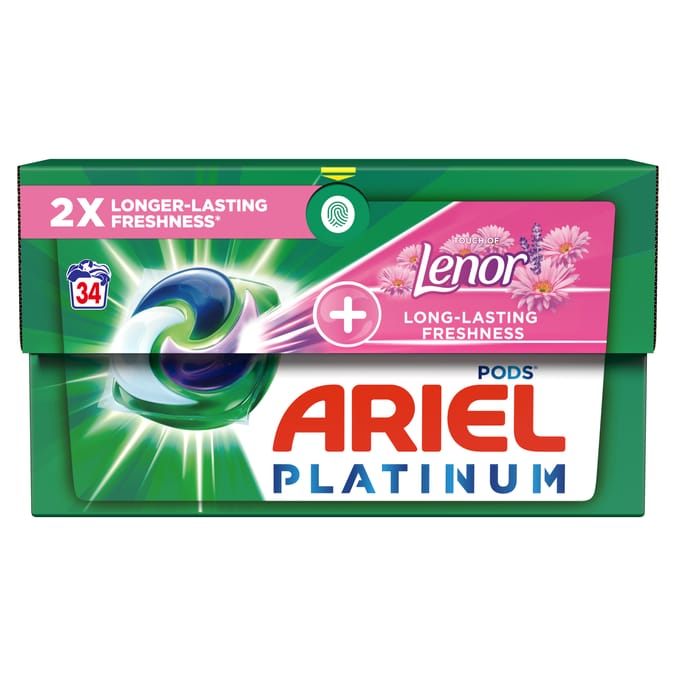 Ariel Platinum Pods Washing Liquid Capsules 34 Washes