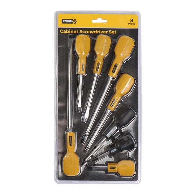 Equip Tools Cabinet Screwdriver Set 8 Piece Home Bargains