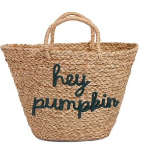 The Lifestyle Edit Autumn Wicker Basket - Hey Pumpkin