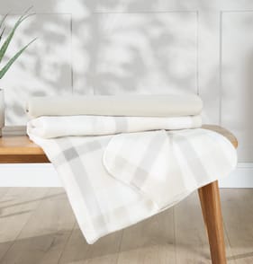 Home Collections Fleece Throw Twin Pack - Beige