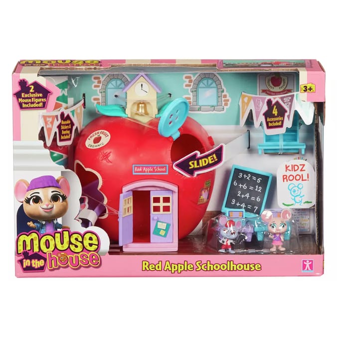 Mouse In The House Red Apple Schoolhouse Playset