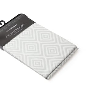 Open Kitchen Wipe Clean Tablecloth - Grey Diamond