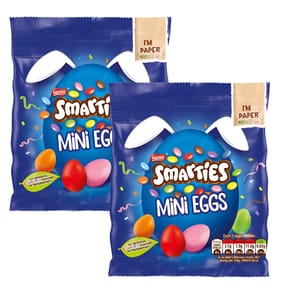 Smarties Milk Chocolate Mini Eggs Sharing Bag 80g x2