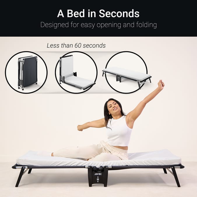 Jay-Be HE70 Hideaway Folding Bed with e-Fibre Mattress - Single