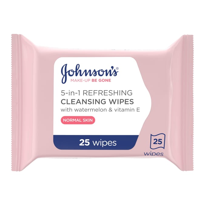 Johnsons Make-Up Be Gone 5-in-1 Refreshing Cleansing Wipes 25s