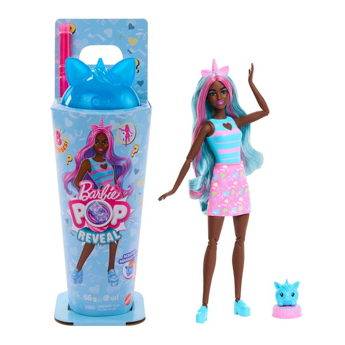Barbie Pop Reveal Shakes Series Doll & Accessories Set - Scented Sweet Unicorn Fashion Doll