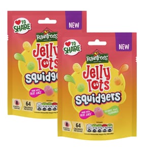 Rowntree's Jelly Tots Squidgers Sweets Sharing Bag 120g x2