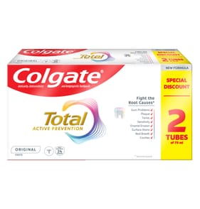 Colgate Total Active Prevention Original Toothpaste 75ml x2