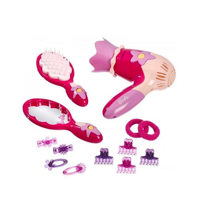 Barbie Hair Style Set - Barbie Hair Brush Hair Clip and Mirror