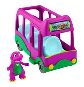 Fisher-Price Barney's World Adventure Bus Push-Along Toy & Barney Figure
