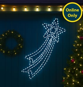 Prestige Mains Operated LED Rope Shooting Star Light - Cool White