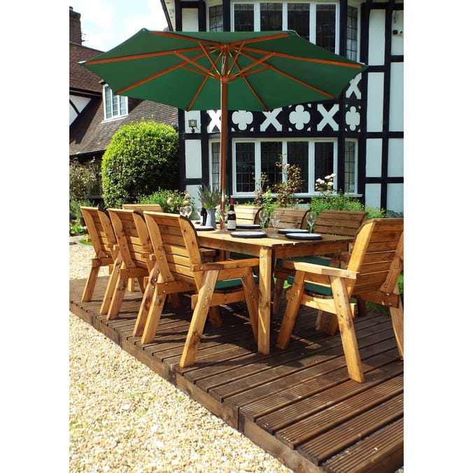 Charles Taylor 8 Seat Rectangular Table Set With Parasol