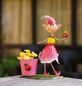 Jardin Perfect Garden Fairy With Plant Pot - Pink