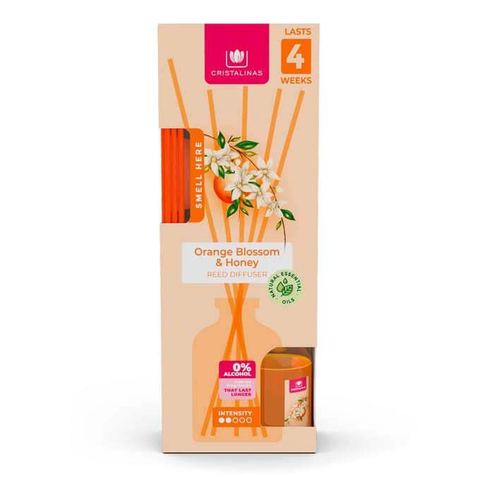 Cristalinas Reed Diffuser 25ml - Orange Blossom & Honey