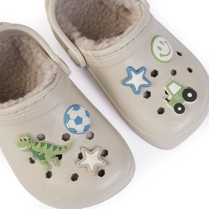 Originals Kids Grey Fleece Lined Clogs