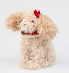 Sleigh Bells Sitting Dog Plus - Bow
