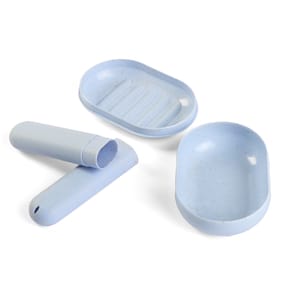 TravelShop Soap Holder & Toothbrush Case - Blue