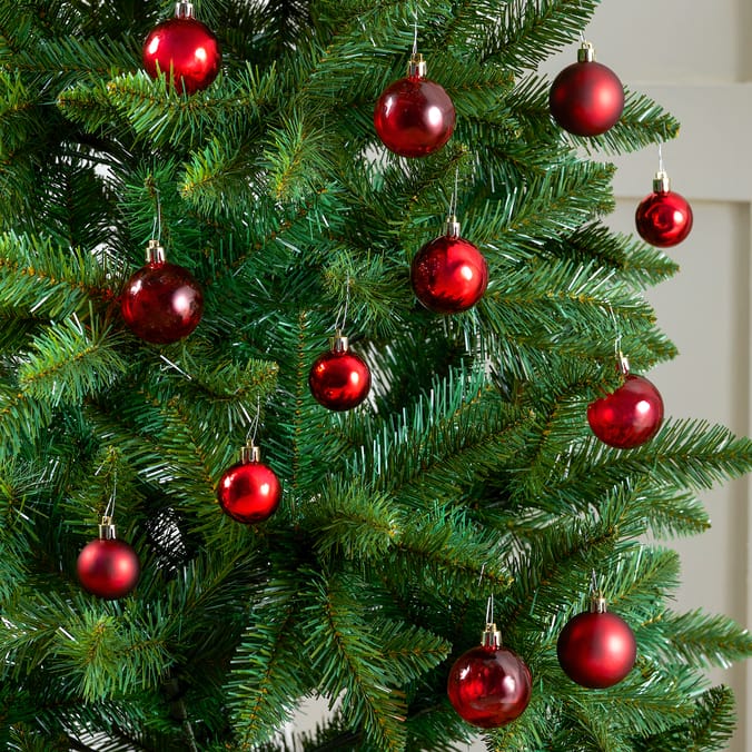Festive Feeling Mixed Size Small Christmas Baubles 100 Pack
