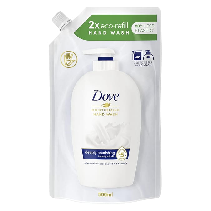 Dove Moisturising Liquid Hand Wash Eco-Refill Original 500ml