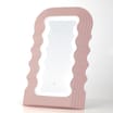 Light Up Small Wavy Mirror - Pink