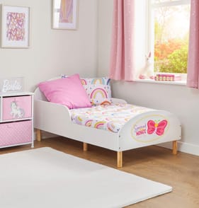 Liberty House Toys Kids White Toddler Bed – Spread Your Wings and Fly