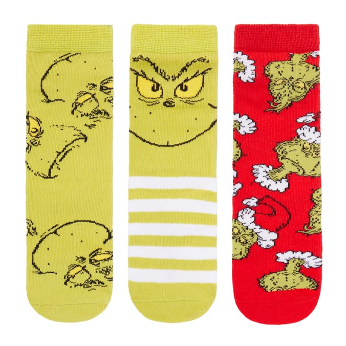 The Grinch Kids Socks 3 Pack
