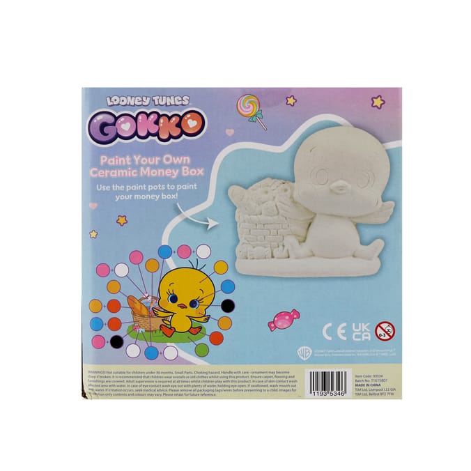 Looney Tunes Gokko PYO Ceramic Money Box - Tweety