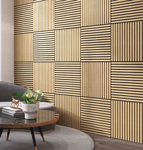 Home Acoustic 60 x 60 Decorative Wall Panels 4 Pack - Oak
