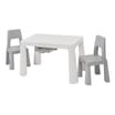 Liberty House Toys Kids Height Adjustable Table and Two Chairs Set - White & Grey