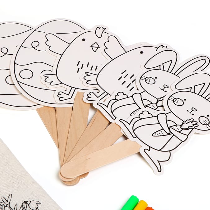 Hoppy Easter Colour Your Own Characters & Bag