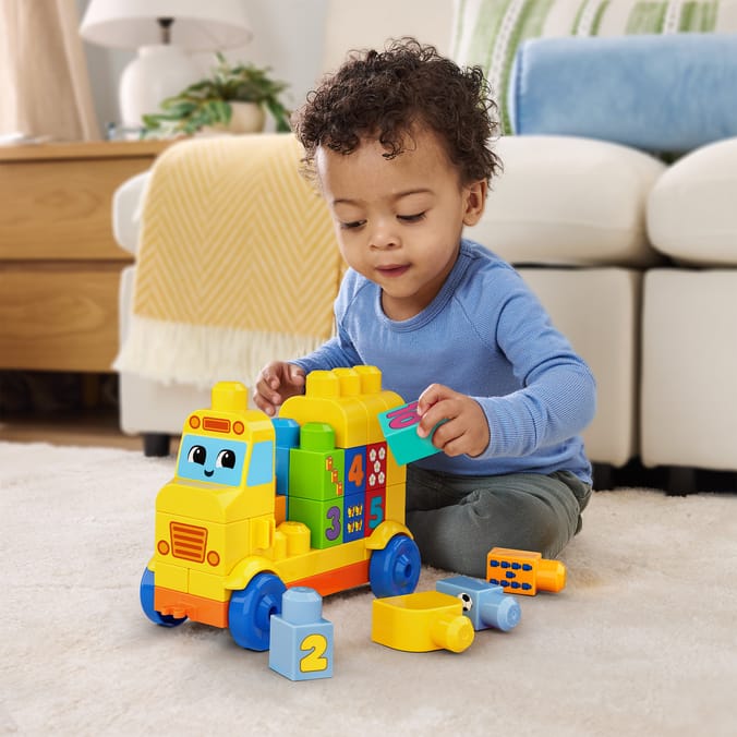 Mega Bloks First Builders Toy Block Set 45 Pieces - Build & Count Bus