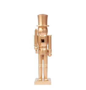 Winter Charm Wooden Gold Christmas Nutcracker 38cm - Sward