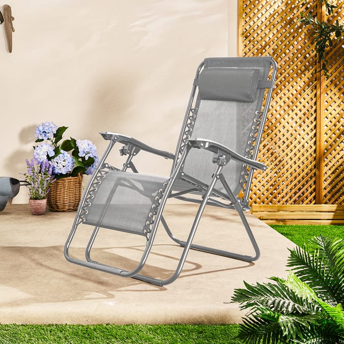 The Outdoor Living Collection Zero Gravity Reclining Chair - Grey