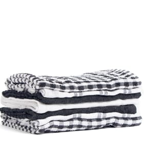 Open Kitchen 7 Pack Bumper Tea Towel Set - Grey
