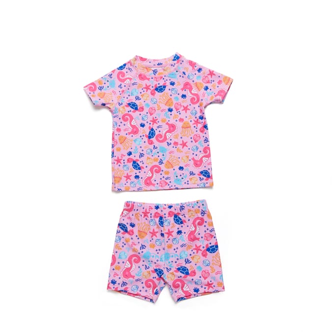 Hello Summer 2-Piece Sea Life Rush Guard Kid's Set