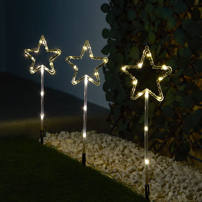 Prestige Battery Operated LED Stake Light 3 Pack - Star